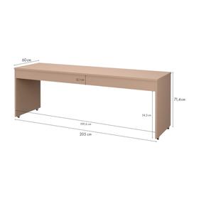 

Стол письменный большой Polini kids City/Urban, 205x60 см, макиато