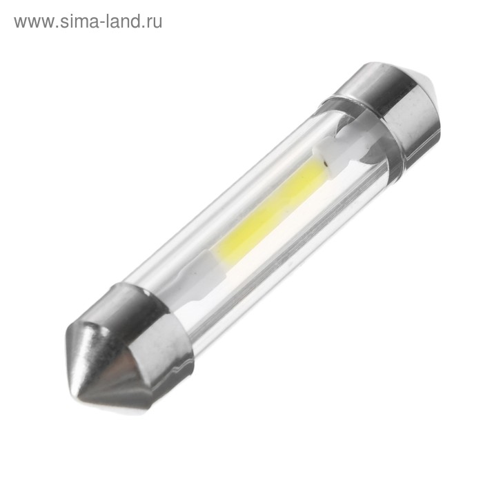 

Автолампа светодиодная C5W, 12 В, 2 СОВ, 41 мм, 2.5 Вт, свет белый