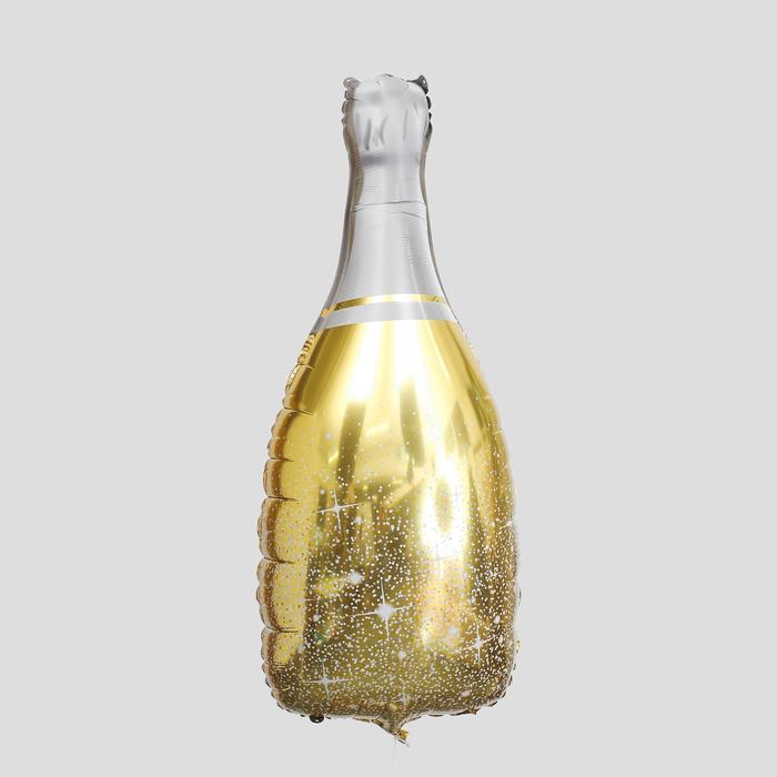 Шар фольгированный 40 «Бутылка шампанского», цвет золотой шар фольгированный 40 25 лет цвет золотой