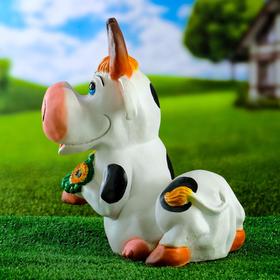 

Садовая фигура "Корова с цветами" 30х34см