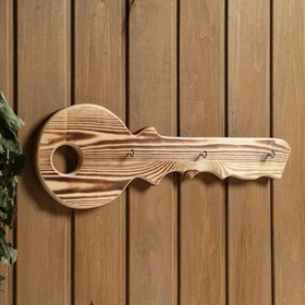 

Вешалка ключница "Ключик великана", 3 крючка, сосна, обжиг, 40×25 см