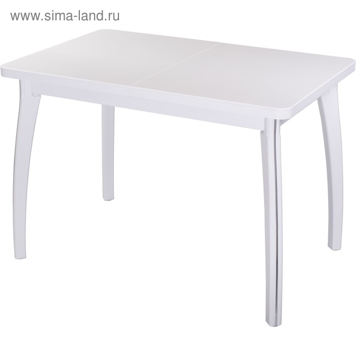Стол  Румба ПР-1 КМ 04 БЛ 07 ВП БЛ столешница 22мм, 1200(1570)х800х750, Белый