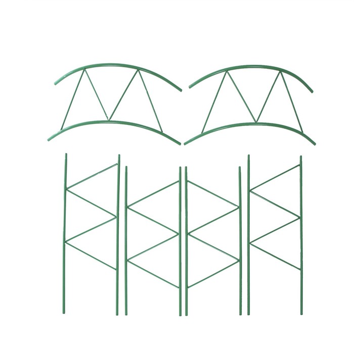 Арка садовая, разборная, 240 × 125 × 36.5 см, металл, зелёная, «Ёлочка», Greengo