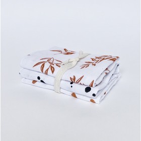 

Набор салфеток, размер 25×25 см-3 шт, принт листья