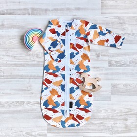 

Утеплённый спальный мешок, 0-3 месяцев, принт color spots