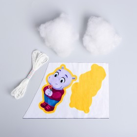 

Набор для творчества «Игрушка из плюша», Бегемот с цветочком