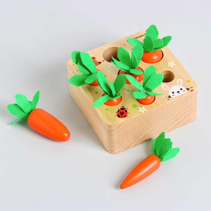 Развивающий набор «Посади разные морковки», 12,5 × 12,5 × 5,5 см