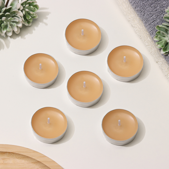 Набор чайных свечей ароматизированных "Французская ваниль" в подарочной коробке, 6 шт