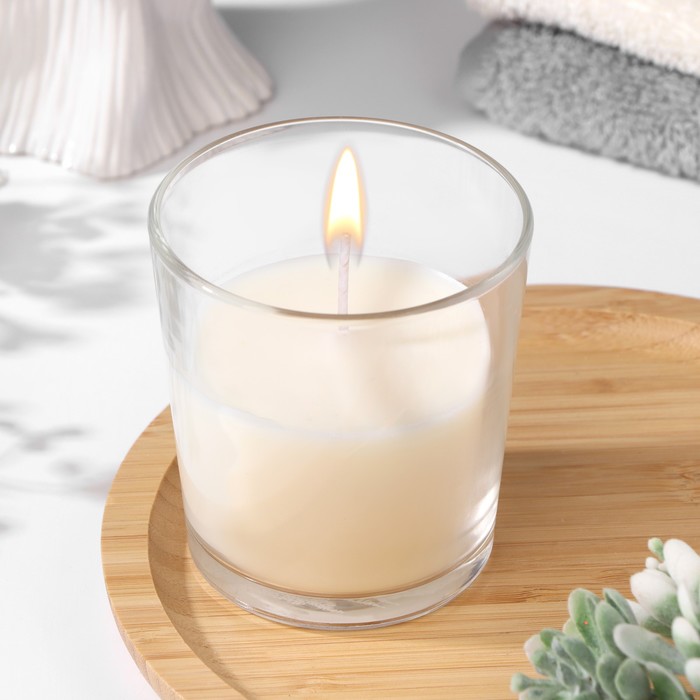 свеча в гладком стакане ароматизированная жасмин Свеча в гладком стакане ароматизированная Ландыш, 8,5 см