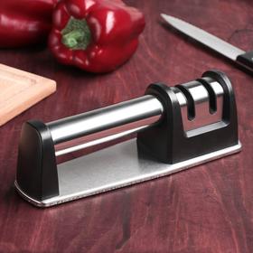 Заточка для ножей «Металлик», с 2 отделениями для стальных и керамических ножей Ош