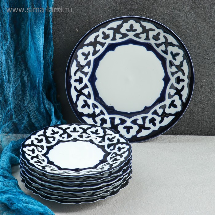 фото Набор для блинов пахта, 7 предм., тарелка 22см, 6 тарелок 17,5см turon porcelain