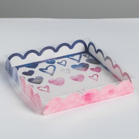 

Коробка для кондитерских изделий с PVC-крышкой Sweet love, 18 × 18 × 3 см