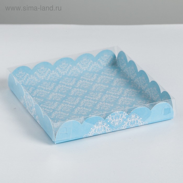 

Коробка для кондитерских изделий с PVC-крышкой «Сделано с любовью», 18 × 18 × 3 см