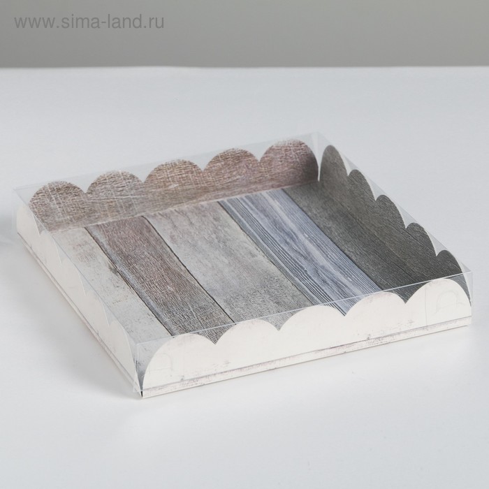 

Коробка для кондитерских изделий с PVC-крышкой «Вкусно», 18 × 18 × 3 см
