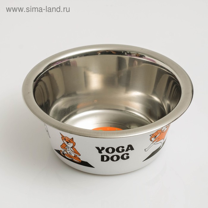 Миска стандартная Пижон. Yoga Dog, 450 мл миска пижон стандартная yoga dog для собак 450 мл синий 0 45 л 1 6 см