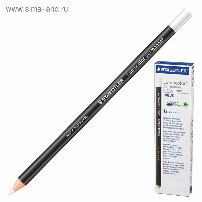 Маркер-карандаш STAEDTLER 151060, для любой поверхности, перманент 4.5 мм, белый