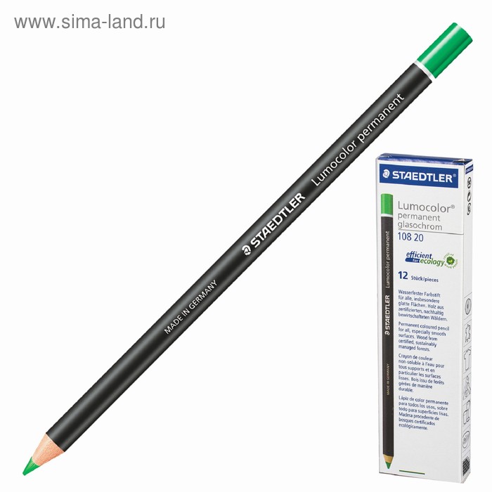 Маркер-карандаш STAEDTLER 151064, для любой поверхности, перманент 4.5 мм, зеленый