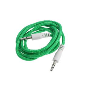 

Кабель аудио AUX Krutoff Nylon, Jack 3.5 мм(m)-Jack 3.5 мм(m), 1 м, зеленый