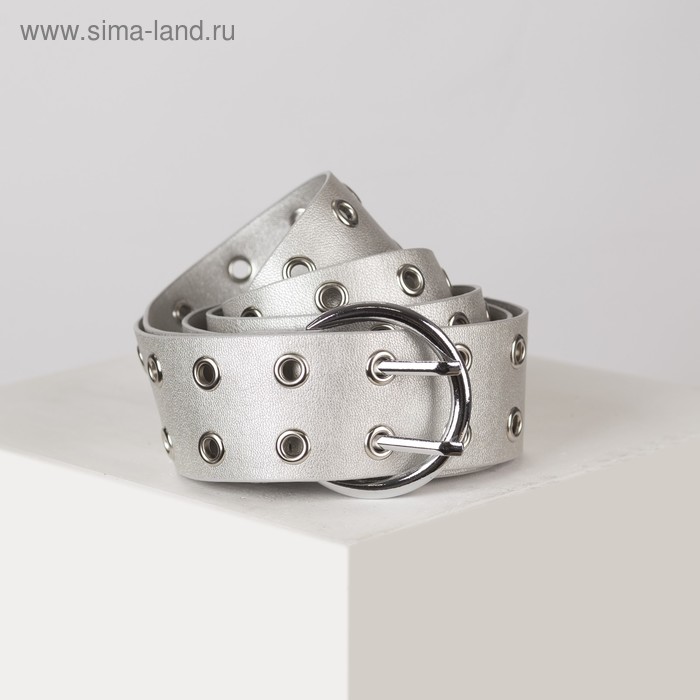 

Ремень женский, ширина 4 см, пряжка металл, цвет серебряный