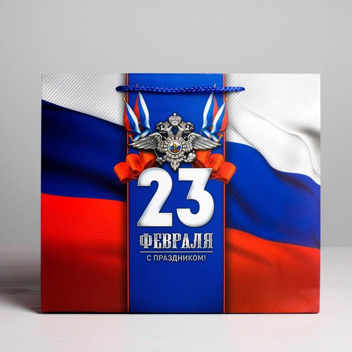 

Пакет ламинированный горизонтальный «С Праздником!», L 31 × 40 × 11,5 см