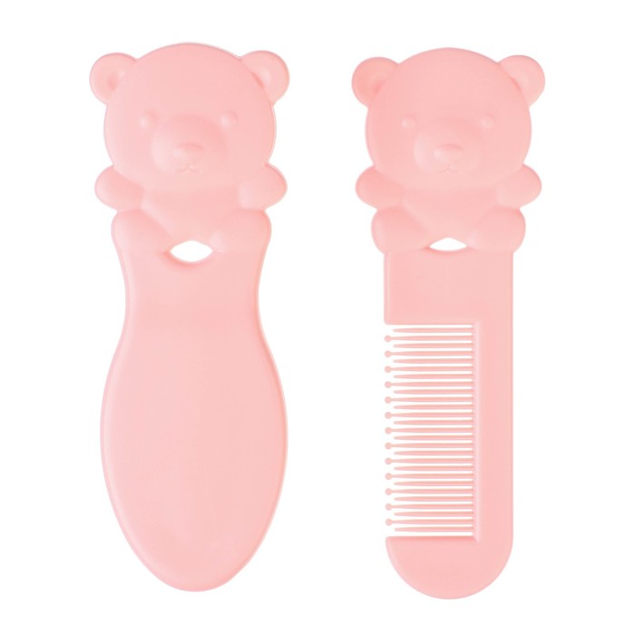 фото Набор расчесок "мишка", 2 шт., цвет розовый mum&baby