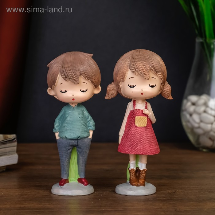 Сувенир полистоун Малыш/Малышка спит на ходу МИКС 14,3х5х7 см