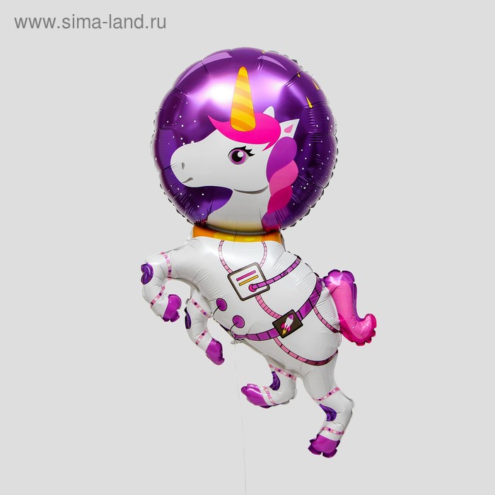 Шар фольгированный 34 «Единорог - космонавт» шар фольгированный 34 единорог космонавт