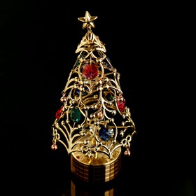 

Музыкальный сувенир с кристаллами Swarovski "Новогодняя ель" 17х8 см