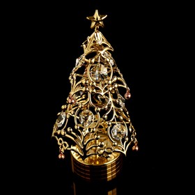 

Музыкальный сувенир с кристаллами Swarovski "Новогодняя ёлочка" 17х8 см