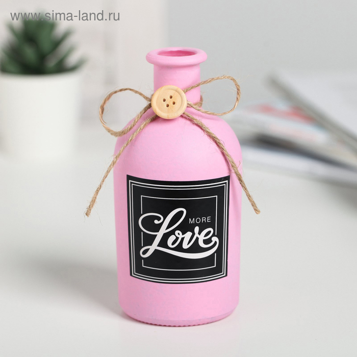 Стеклянные вазы Ваза стеклянная More love, цвет розовый