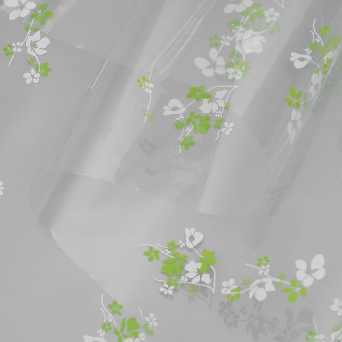 Пленка для цветов "Анютины глазки", бело - салатовый, 0,7 х 7,5 м, 40 мкм