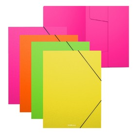 

Папка на резинках А4, ErichKrause Matt Neon, МИКС