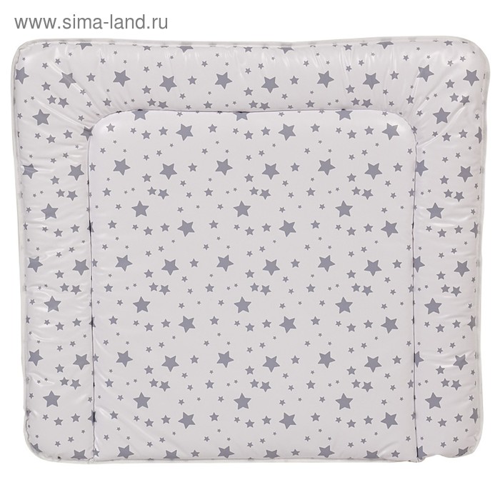 Доска пеленальная Polini kids «Звезды» мягкая на комод, 77х72 см, цвет белый-серый