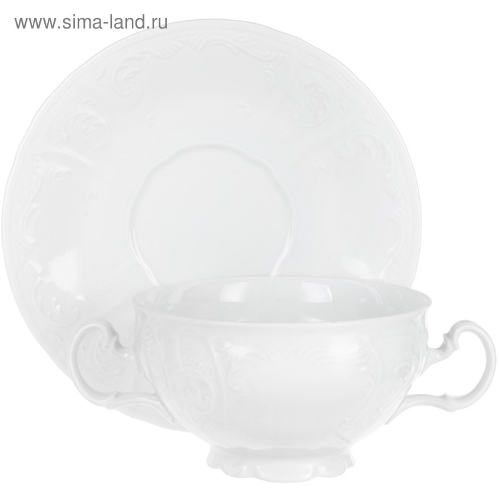 Чашка с блюдцем для бульона Bernadotte, недекорированная чашка фарфор 300мл для бульона белье 8 дфз 7с1717