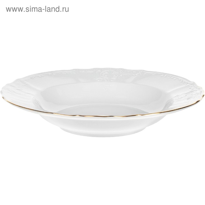 Тарелка глубокая Bernadotte, декор «Отводка золото», 23 см глубокая тарелка bernadotte гуси 23 см фарфор