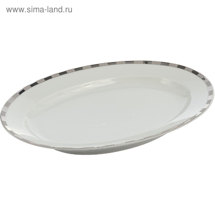 

Блюдо овальное Opal, декор «Платиновые пластинки», 24 см
