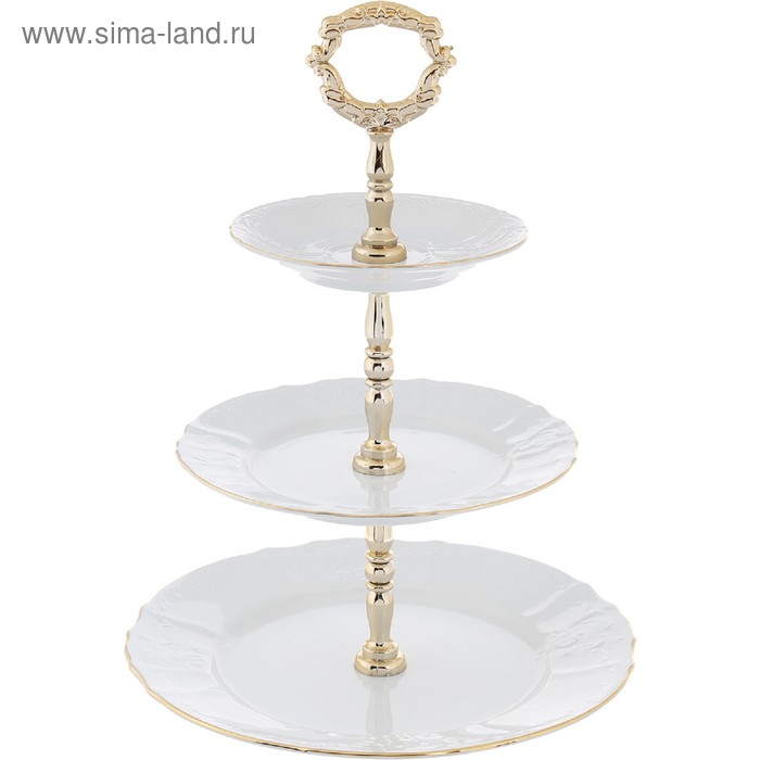 Этажерка 3-х ярусная Bernadotte, декор «Отводка золото»