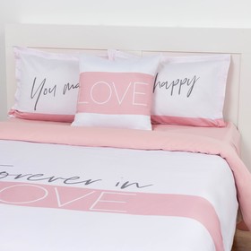 

Постельное бельё «Этель» 2 сп Make me happy 175*215 см,200*215 см,50*70+4 см - 2 шт