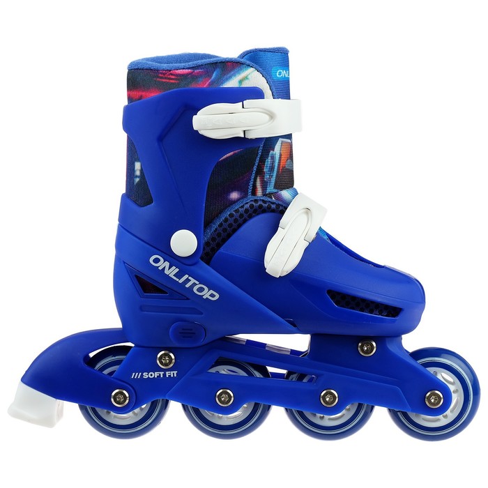 фото Роликовые коньки раздвижные onlytop, р. 34-37, колёса pvc 64 мм