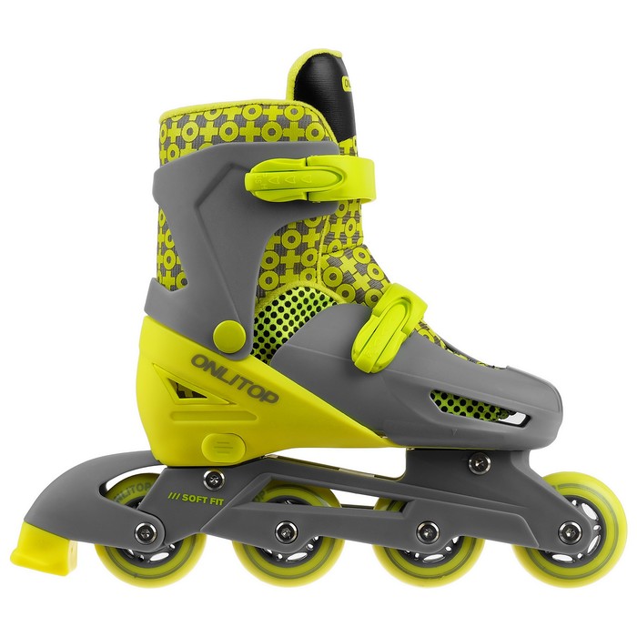 фото Роликовые коньки раздвижные onlytop, р. 30-33, колёса pvc 64 мм