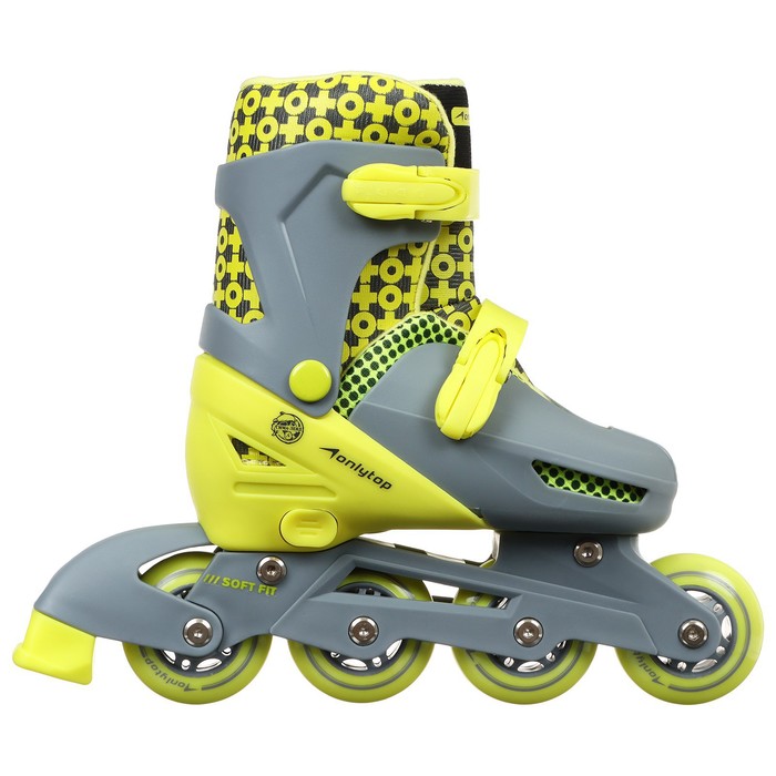 фото Роликовые коньки раздвижные onlytop, р. 34-37, колёса pvc 64 мм