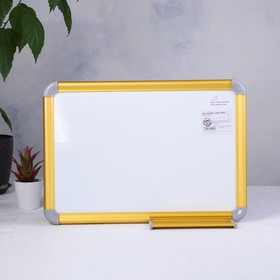 

Доска магнитная двусторонняя «Премиум»золотой цвет, 50×35×1,5 см