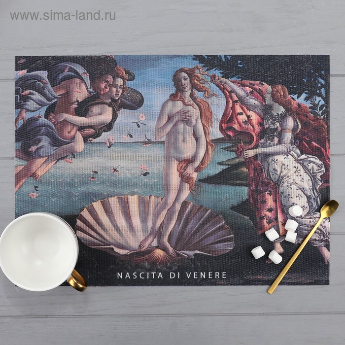Салфетка на стол Венера, ПВХ, 40х29 см салфетка на стол дом пвх 40х29 см