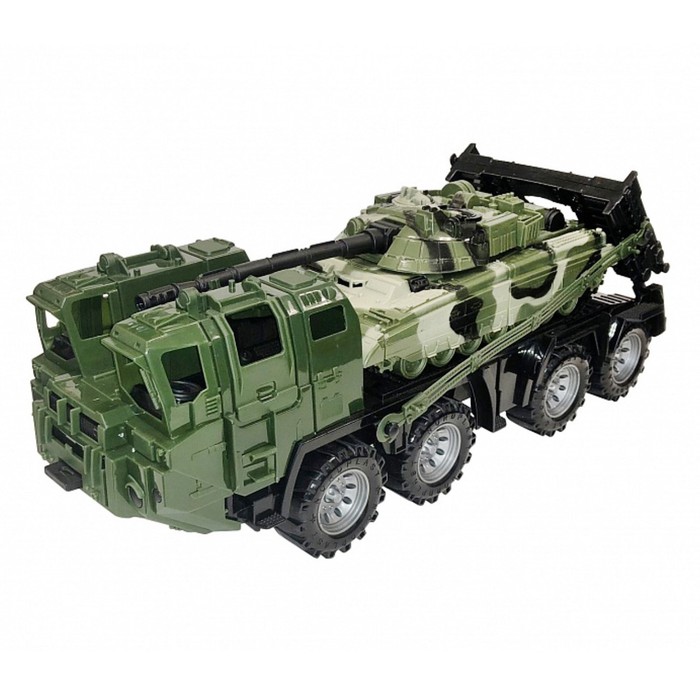 Военный тягач «Щит» с танком, цвет камуфляж машины нордпласт военный тягач щит с танком
