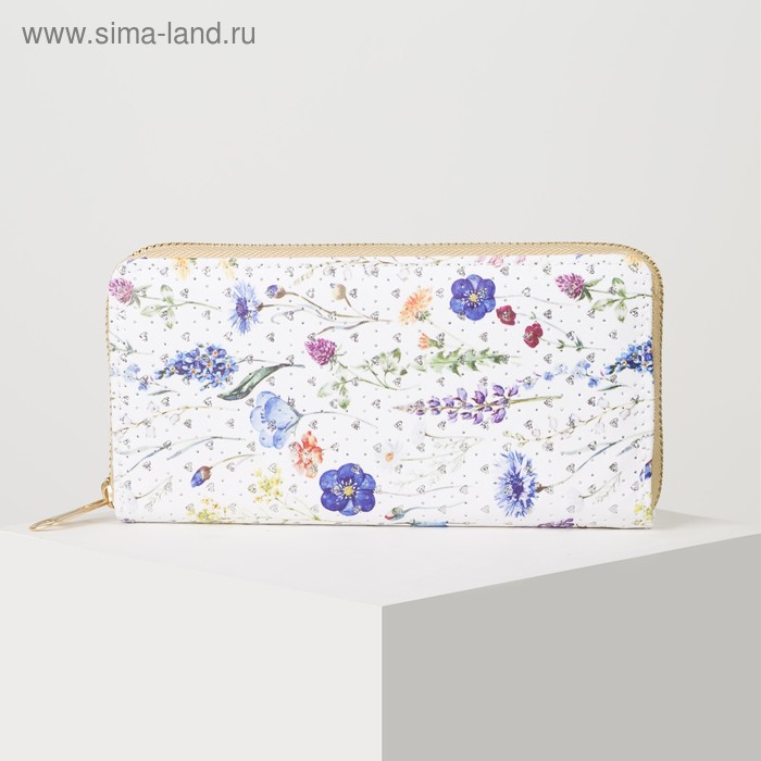 Кошельки  Сима-Ленд Кошелёк женский, 3 отдела на молнии, цвет белый