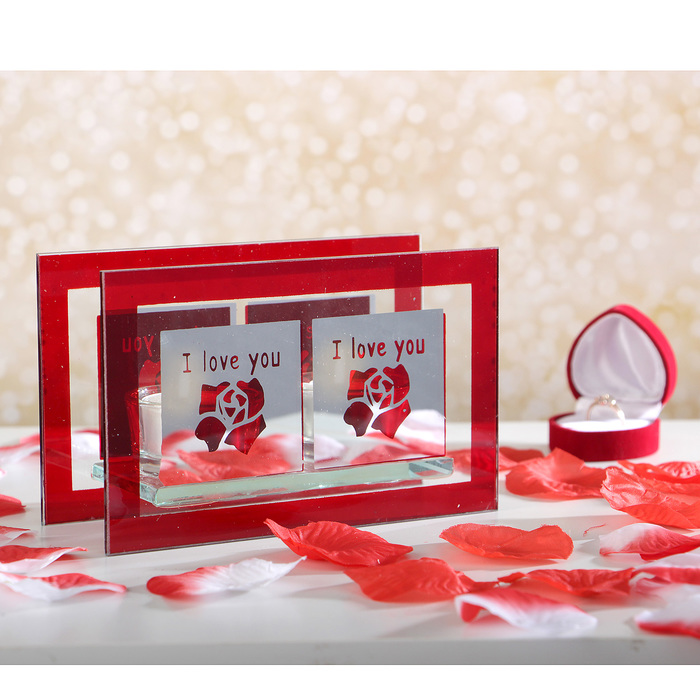 Подсвечник на 2 свечи "Чувственная роза"