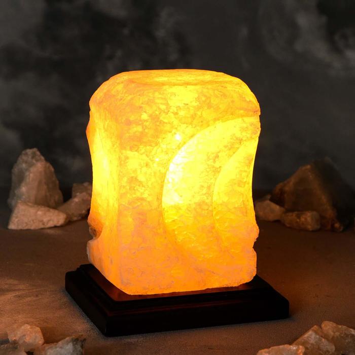 фото Соляная лампа "луна", цельный кристалл, 18 см ваше здоровье