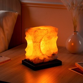 Соляная лампа 'Луна', цельный кристалл, 18 см, 2-3 кг Ош