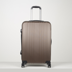 

Чемодан средний 24", отдел на молнии, кодовый замок, 4 колеса, цвет коричневый