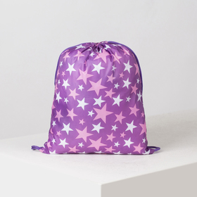 

Мешок для обуви, отдел на шнурке, светоотражающая полоса, цвет сиреневый